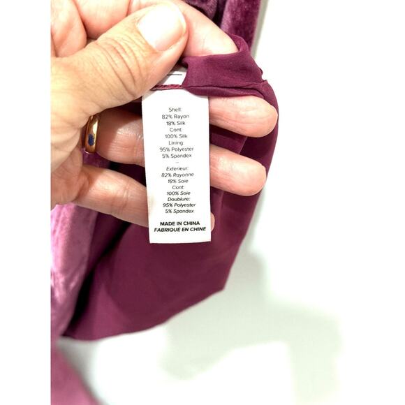 Cinq a Sept Velvet Ryder Spaghetti Strap Cowl Neck Mini Dress Gooseberry Women 2 - Picture 5 of 5